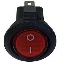 картинка Переключатель клавишный KCD11 (223(7)) красный без подсветки ON-OFF 3A 250VAC от магазина Интерком-НН
