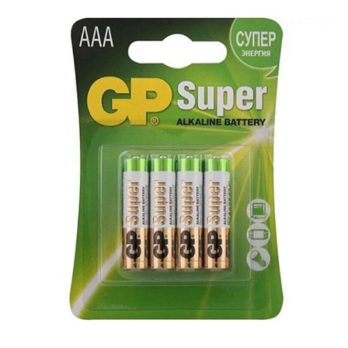 изображение Элемент питания (батарейка) GP Super Alkaline AAA GP24A-2CR4 1.5В (4шт) магазин Компании Интерком-НН картинка GP GP24A-2CR4 Элемент питания (батарейка) AAA Super Alkaline 1.5В (4шт) от магазина Интерком-НН