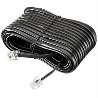 картинка Удлинитель телефонный (6р4с) 15 метра, черный, блистер Netko от магазина Интерком-НН