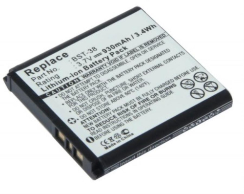 картинка АКБ BST-38 для Sony Ericsson S500/T650/K850/W580/W980/W995/K770/Z770/C510/C902/Z780 от магазина Интерком-НН