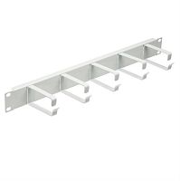 картинка Органайзер металлический с металлическими  кольцами, 1U, серый от магазина Интерком-НН