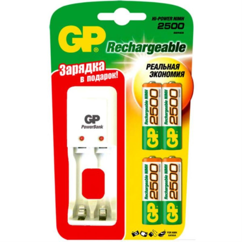 изображение Комплект Зарядное устройство и аккумуляторы 4шт(2500mAh AA) GP PB330GSCW250BB5-2CR4 магазин Компании Интерком-НН картинка Комплект Зарядное устройство и аккумуляторы 4шт(2500mAh AA) GP PB330GSCW250BB5-2CR4 от магазина Интерком-НН