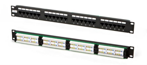 картинка Патч-панель19" RJ45 Cat.5e, , 24 порта New Krone,110 тип, экранированная от магазина Интерком-НН