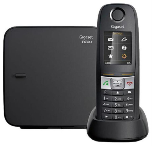 изображение Р/Телефон Dect Gigaset E630A RUS черный автооветчик АОН магазин Компании Интерком-НН картинка Р/Телефон Dect Gigaset E630A RUS черный автооветчик АОН от магазина Интерком-НН