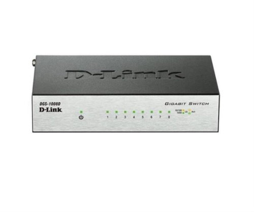 изображение Неуправляемый коммутатор с 8 портами 10/100/1000 Base-T D-Link DGS-1008D/I2B магазин Компании Интерком-НН картинка D-Link DGS-1008D/I2B Неуправляемый коммутатор с 8 портами 10/100/1000 Base-T от магазина Интерком-НН