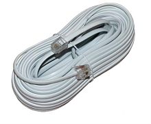 картинка Удлинитель телефонный (6р4с) 5 метра, белый блистер Netko от магазина Интерком-НН