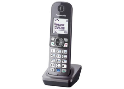 изображение Дополнительная трубка Panasonic KX-TGA681RUM DECT (радиотелефон) , цвет: серый металлик магазин Компании Интерком-НН картинка Panasonic KX-TGA681RUM - Дополнительная трубка DECT (радиотелефон) , цвет: серый металлик от магазина Интерком-НН