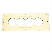 картинка Шаблон для подрозетника с четырьмя отверстиями диаметр 72 мм от магазина Интерком-НН