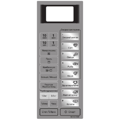картинка Panasonic F630Y8B00SZP Сенсорная панель на русском для СВЧ (микроволновой печи) NN-K575MF ZPE от магазина Интерком-НН фото 2
