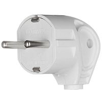 картинка Makel 10027 вилка сетевая угловая 16А 250В с заземляющими контактами (белая)  от магазина Интерком-НН