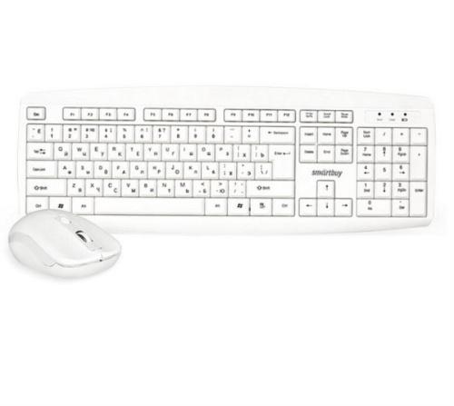 изображение Комплект клавиатура+мышь, беспроводной, белый SmartBuy One SBC-212332AG-W магазин Компании Интерком-НН картинка SmartBuy One SBC-212332AG-W Комплект клавиатура+мышь, беспроводной, белый от магазина Интерком-НН