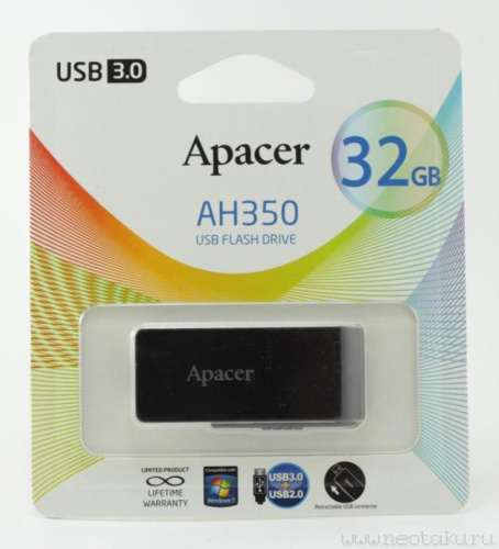изображение Память USB 32Gb Apacer AH350 черный магазин Компании Интерком-НН картинка Память USB 32Gb Apacer AH350 черный от магазина Интерком-НН