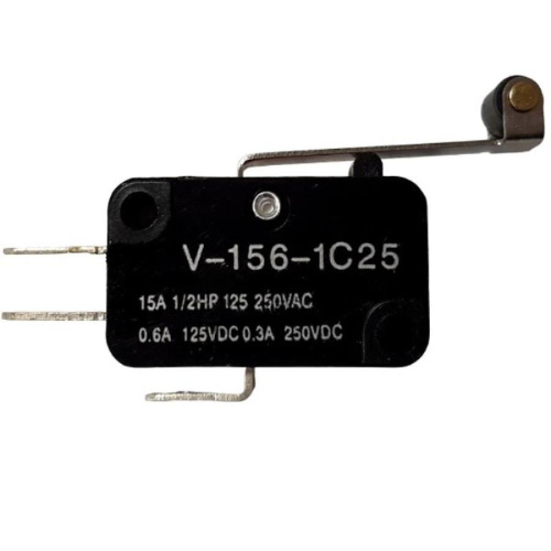 изображение Микропереключатель 3-х контактный V-156-1C25 250V 15A рычаг с роликом 25мм для микроволновой печи магазин Компании Интерком-НН картинка Микропереключатель 3-х контактный V-156-1C25 250V 15A рычаг с роликом 25мм для микроволновой печи от магазина Интерком-НН