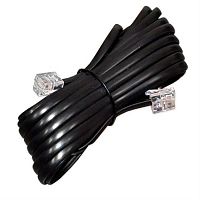 картинка Удлинитель телефонный (6р4с) 20 метра, черный, блистер Netko от магазина Интерком-НН