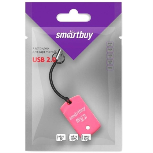 изображение Smartbuy SBR-706-P картридер (розовый) для карт MicroSD магазин Компании Интерком-НН картинка Smartbuy SBR-706-P картридер (розовый) для карт MicroSD от магазина Интерком-НН