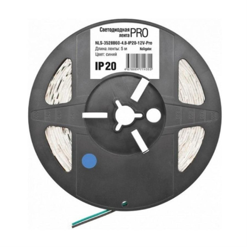 картинка Светодиодная лента Navigator 71 435 NLS-3528B60-4.8-IP20-12V-Pro 5м 60 диодов/м, цвет синий от магазина Интерком-НН