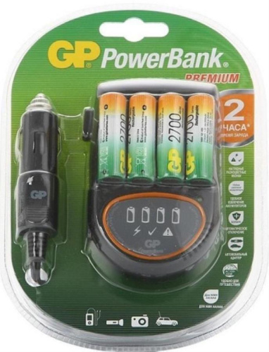 изображение Комплект Зарядное устройство и аккумуляторы 4шт(2700mAh AA) GP PB50GS270CA-2CR4 магазин Компании Интерком-НН картинка Комплект Зарядное устройство и аккумуляторы 4шт(2700mAh AA) GP PB50GS270CA-2CR4 от магазина Интерком-НН