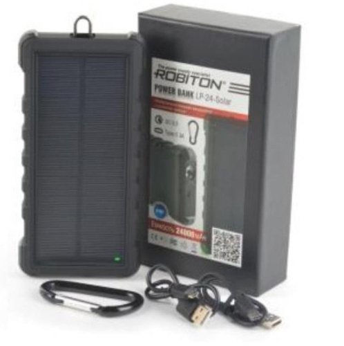 изображение Универсальный внешний аккумулятор 24000мАч Robiton POWER BANK LP-24-Solar Type-C магазин Компании Интерком-НН картинка Robiton POWER BANK LP-24-Solar Type-C Универсальный внешний аккумулятор 24000мАч от магазина Интерком-НН