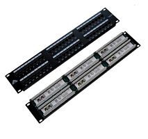 картинка MX-PP-48-2U-5E-DUAL Патч-панель 19" с задним органайзером, 2U, 48 порта RJ45, кат. 5e от магазина Интерком-НН