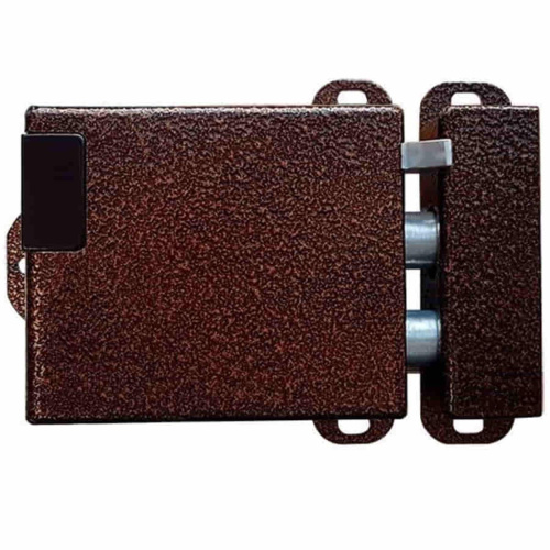 картинка Полис-11-02 замок электромеханический накладной 12В, 0,8А механическая кнопка открытия замка от магазина Интерком-НН