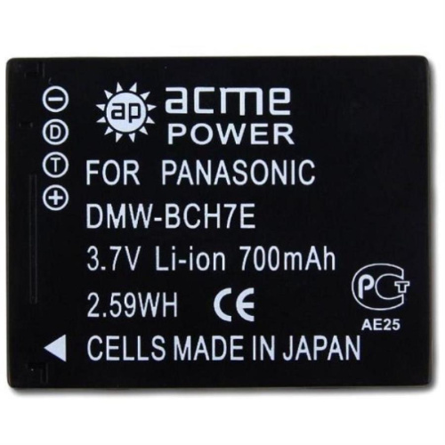 картинка AcmePower DMW-BCH7 Аккумулятор Li-ion 3.7 V, 700 mAh для фотокамер Panasonic от магазина Интерком-НН фото 2