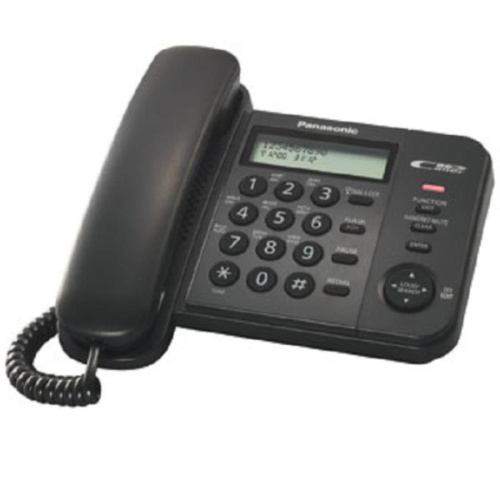 изображение Проводной телефон Panasonic KX-TS2356RUB, цвет черный магазин Компании Интерком-НН картинка Panasonic KX-TS2356RUB проводной телефон, цвет черный от магазина Интерком-НН