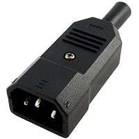 картинка Разъем питания AC-101 евровилка сетевая на кабель C14, 10A, 250V от магазина Интерком-НН