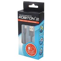 картинка Кабель USB Robiton Р3-AppleLightning/1m/SyncCharg 1м, черный от магазина Интерком-НН