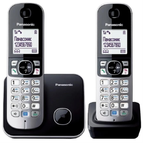 картинка Panasonic KX-TG6812RUB - Беспроводной телефон DECT (радиотелефон) , цвет: черный  от магазина Интерком-НН фото 2
