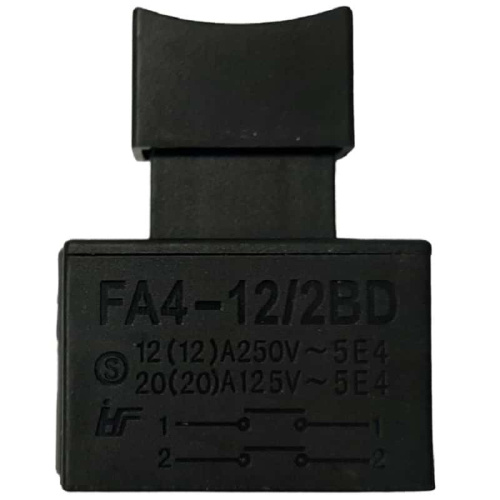 изображение Выключатель FA4-12/2BD (161) без фиксатора 12A, 250V для электроинструмента магазин Компании Интерком-НН картинка Выключатель FA4-12/2BD (161) без фиксатора 12A, 250V для электроинструмента от магазина Интерком-НН