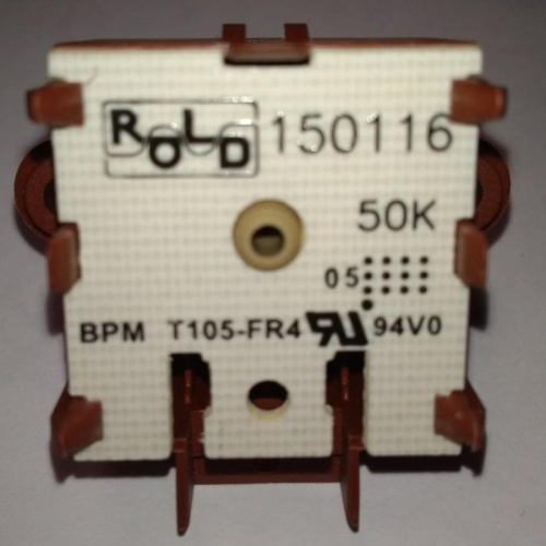 изображение Потенциометр, переключатель, селектор (BPM T-105-FR4, 150116) ARDO 502050101, 502050100 магазин Компании Интерком-НН фото 2 картинка Ardo 502050000 (T105-FR4, 50K) Потенциометр (селектор программ) к стиральным машинам Атлант 820 от магазина Интерком-НН фото 2