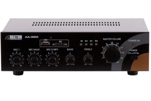 картинка Roxton АА-35M Трансляционный усилитель 35 Вт с USB проигрывателем от магазина Интерком-НН фото 3