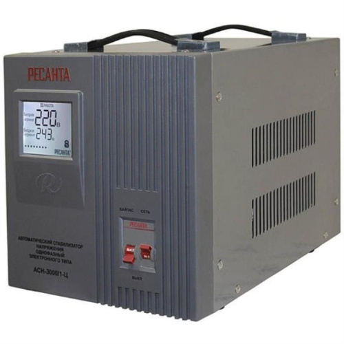 изображение Ресанта ACH-3000/1-Ц (63/6/5) стабилизатор напряжения однофазный серый магазин Компании Интерком-НН картинка Ресанта ACH-3000/1-Ц (63/6/5) стабилизатор напряжения однофазный серый от магазина Интерком-НН