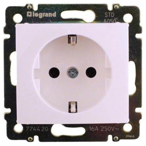 картинка 774420 Модуль розетки 2К+З, с винтовыми зажимами, 10/16А, белый, Valena Legrand от магазина Интерком-НН