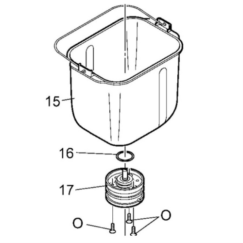 картинка Panasonic ADA12E165  Форма для выпечки хлеба с блоком привода хлебопечи SD-ZB2502, SD-2501, SD-2500 от магазина Интерком-НН фото 5