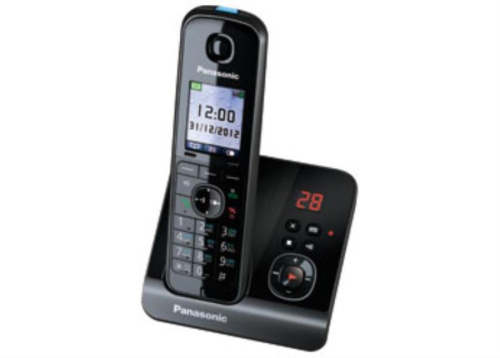 изображение Беспроводной телефон Panasonic KX-TG8161RUB DECT (радиотелефон) с автоответчиком, цвет: черный магазин Компании Интерком-НН картинка Panasonic KX-TG8161RUB - Беспроводной телефон DECT (радиотелефон) с автоответчиком, цвет: черный от магазина Интерком-НН