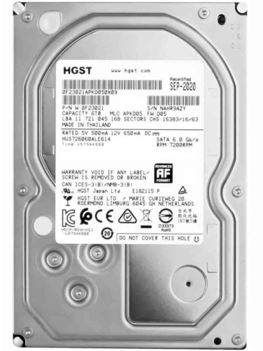 изображение Жесткий диск HGST HUS726060ALE614 6ТБ магазин Компании Интерком-НН картинка Жесткий диск HGST HUS726060ALE614 6ТБ от магазина Интерком-НН
