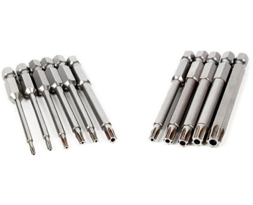 картинка Набор магнитных бит Torx 75мм, 1/4" 11шт T6, T7, T8, T9, T10, T15, T20, T25, T27, T30, T40 от магазина Интерком-НН
