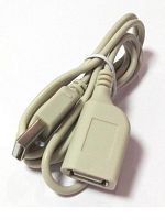 картинка Кабель штекер USB A - гнездо USB A 2.0 (1м), белый, блистер  от магазина Интерком-НН