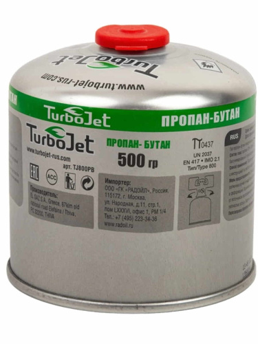 изображение TurboJet TJ800PB газовый баллон пропан-бутан 500 грамм для портативных газовых приборов магазин Компании Интерком-НН картинка TurboJet TJ800PB газовый баллон пропан-бутан 500 грамм для портативных газовых приборов от магазина Интерком-НН