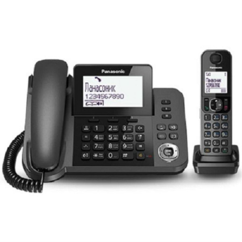 изображение Беспроводной телефон Panasonic KX-TGF310RUM DECT (радиотелефон) цвет: черный металлик магазин Компании Интерком-НН картинка Panasonic KX-TGF310RUM - Беспроводной телефон DECT (радиотелефон) цвет: черный металлик от магазина Интерком-НН