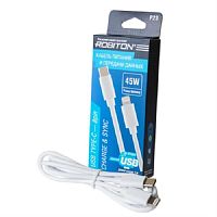 картинка Кабель USB Robiton P23 USB TYPE-C - 8pin для заряда и передачи данных, 45Вт, 1,0м, белый от магазина Интерком-НН