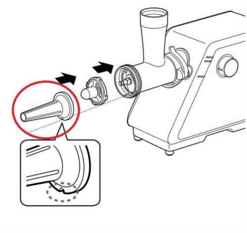 картинка Panasonic AME07J148-W0 насадка для приготовления колбасок для мясорубок от магазина Интерком-НН фото 2