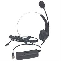 картинка VoiceJoy Гарнитура телефонная с разъемом RJ9 (4р4с), шумоподавлением и регулировкой громкости  от магазина Интерком-НН