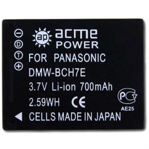 изображение Аккумулятор AcmePower DMW-BCH7 для фотокамер Panasonic BCH7 магазин Компании Интерком-НН фото 3 картинка AcmePower DMW-BCH7 Аккумулятор Li-ion 3.7 V, 700 mAh для фотокамер Panasonic от магазина Интерком-НН фото 3