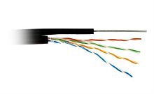 картинка Кабель UTP4 cat.5e 4 пары (4х2х0,5), одножильный, неэкранированный, для наружных работ с тросом от магазина Интерком-НН