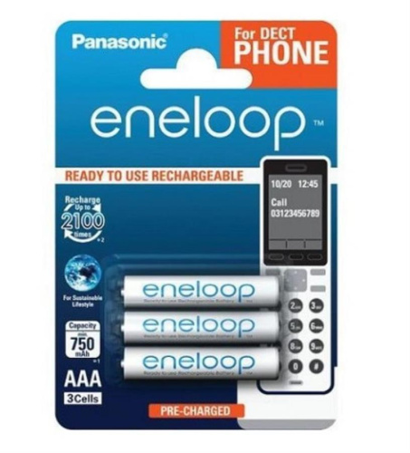 изображение 3 аккумулятора 750mAh AAA DECT BL3 Panasonic eneloop BK-4MCCE/3DE магазин Компании Интерком-НН картинка Panasonic eneloop BK-4MCCE/3DE Аккумулятор 750mAh AAA DECT BL3 от магазина Интерком-НН