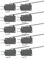 картинка Микропереключатель 10 шт. Dongnan KW3A-16Z2-A200 3-х контактный 16(4)A 250V с рычагом 51мм от магазина Интерком-НН