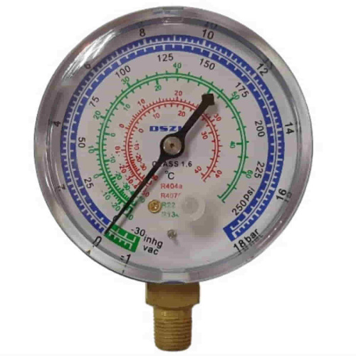 картинка DSZH WK-6805L манометр низкого давления 68мм для фреона  R22, R134A, R404A, R407C от магазина Интерком-НН