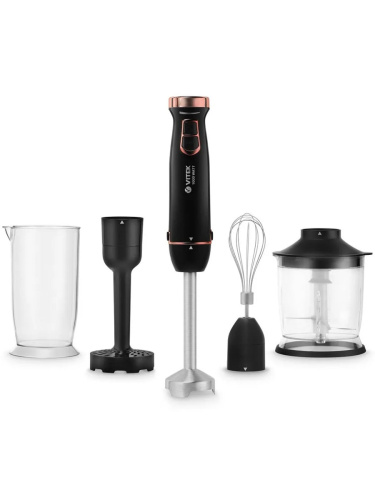 картинка Vitek VT-3402 погружной блендер 1000Вт регулировка оборотов, режим турбо, цвет черный от магазина Интерком-НН